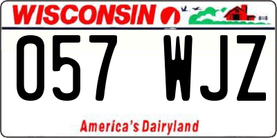 WI license plate 057WJZ