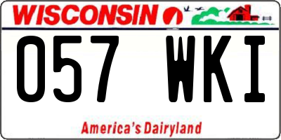 WI license plate 057WKI