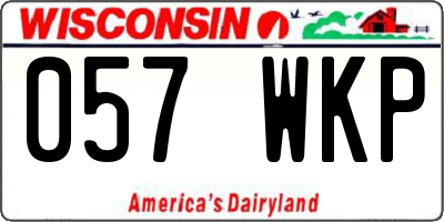 WI license plate 057WKP