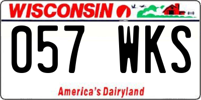 WI license plate 057WKS