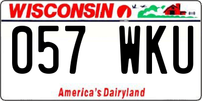 WI license plate 057WKU