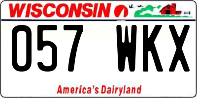 WI license plate 057WKX