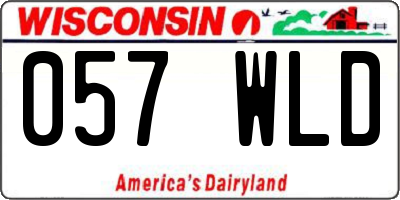 WI license plate 057WLD
