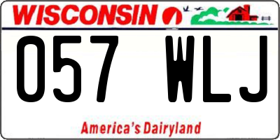 WI license plate 057WLJ
