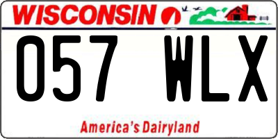 WI license plate 057WLX