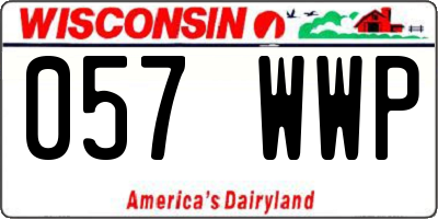WI license plate 057WWP