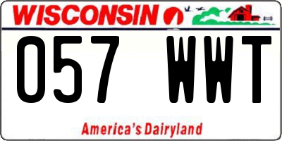 WI license plate 057WWT