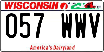 WI license plate 057WWV