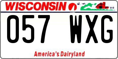 WI license plate 057WXG