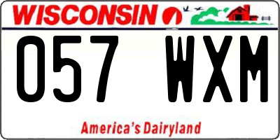 WI license plate 057WXM