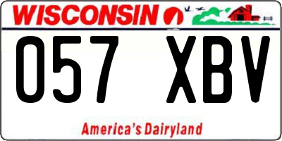 WI license plate 057XBV