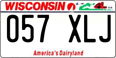 WI license plate 057XLJ
