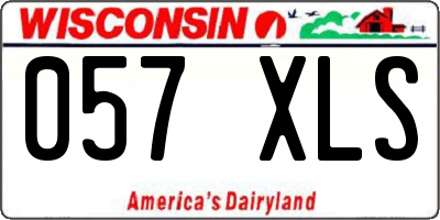 WI license plate 057XLS