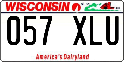 WI license plate 057XLU