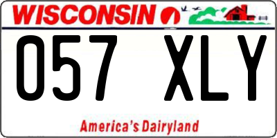 WI license plate 057XLY