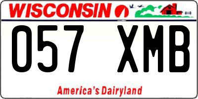 WI license plate 057XMB