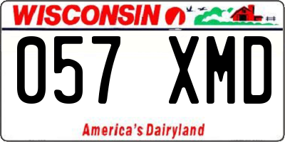 WI license plate 057XMD