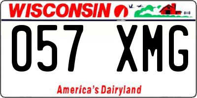 WI license plate 057XMG