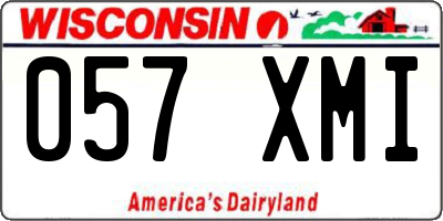 WI license plate 057XMI