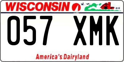 WI license plate 057XMK