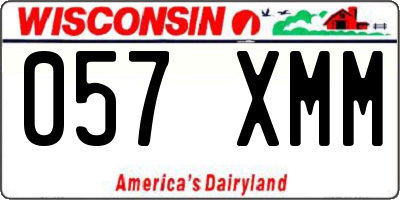 WI license plate 057XMM
