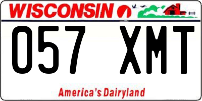 WI license plate 057XMT