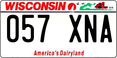 WI license plate 057XNA