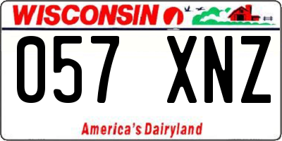 WI license plate 057XNZ