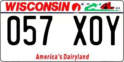 WI license plate 057XOY