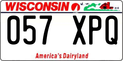 WI license plate 057XPQ