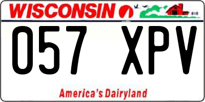 WI license plate 057XPV