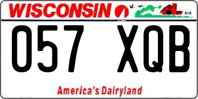 WI license plate 057XQB