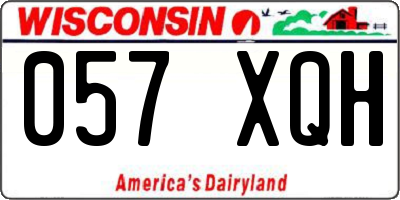 WI license plate 057XQH