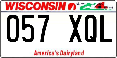 WI license plate 057XQL