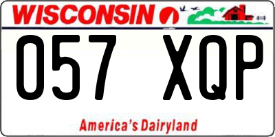 WI license plate 057XQP