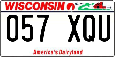 WI license plate 057XQU
