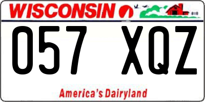 WI license plate 057XQZ