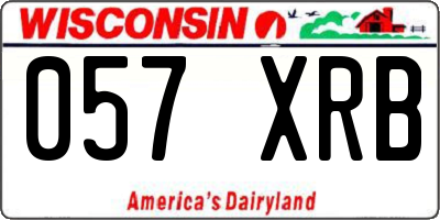 WI license plate 057XRB