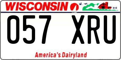 WI license plate 057XRU