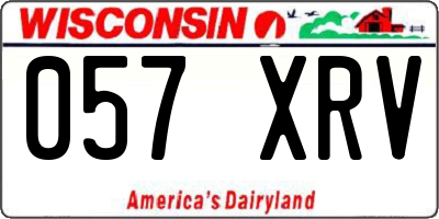 WI license plate 057XRV