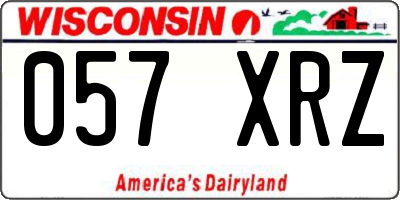 WI license plate 057XRZ