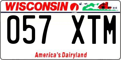 WI license plate 057XTM