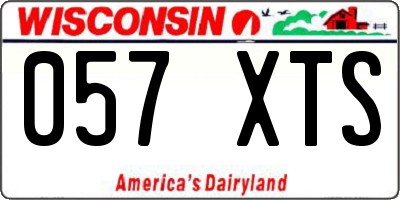 WI license plate 057XTS