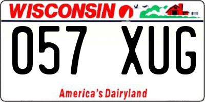 WI license plate 057XUG
