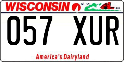 WI license plate 057XUR