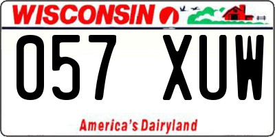 WI license plate 057XUW