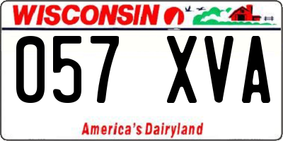 WI license plate 057XVA