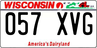 WI license plate 057XVG