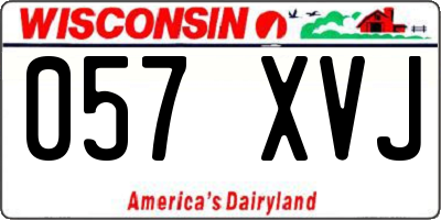 WI license plate 057XVJ