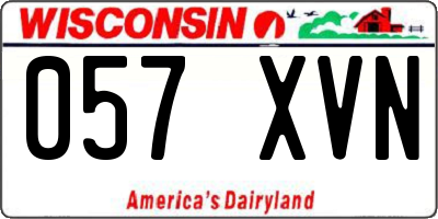 WI license plate 057XVN